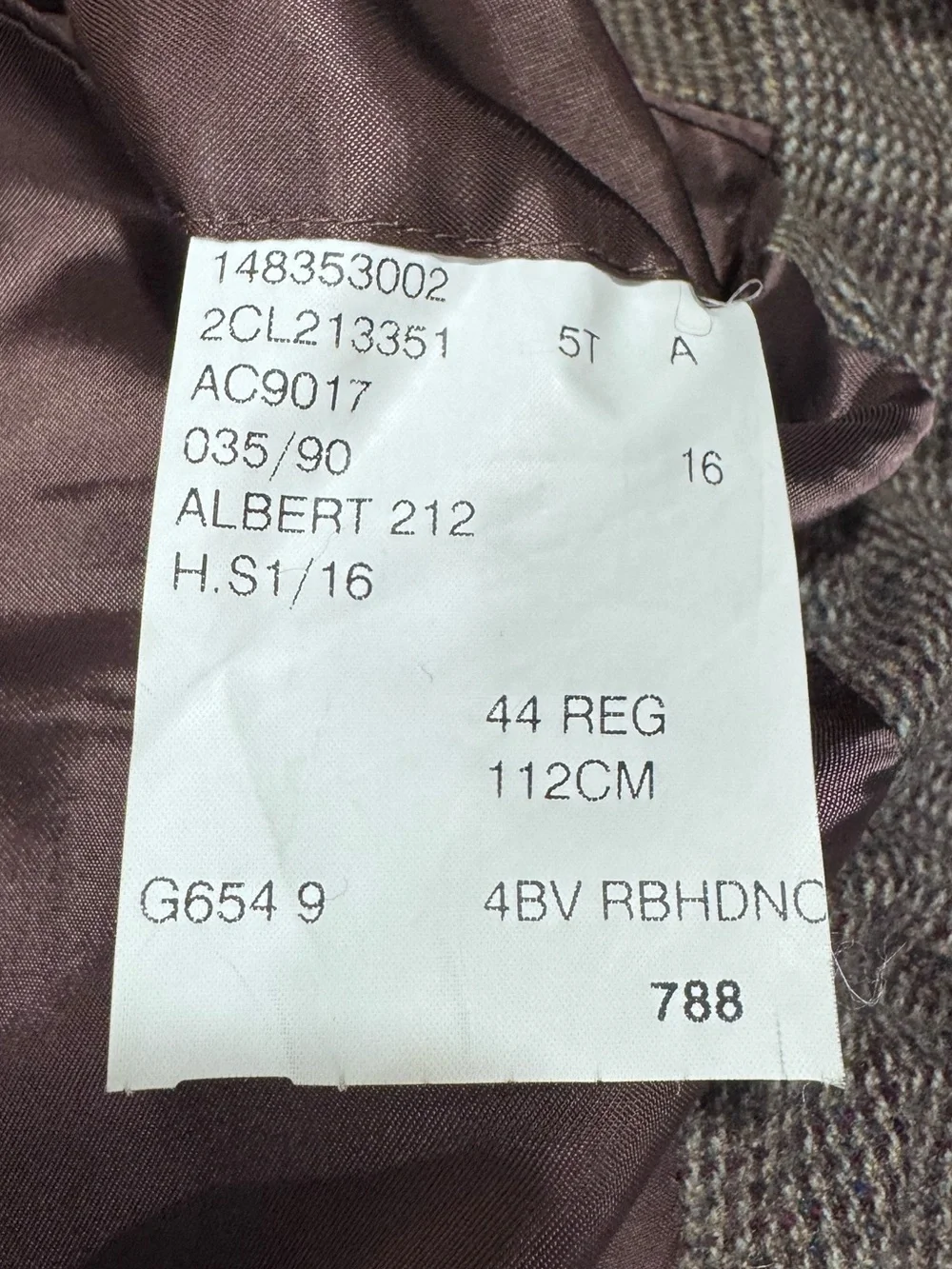 Ralph‎ Lauren Purple Label Men Brown Wool Cashmere Blend Blazer Suit Jacket 44R